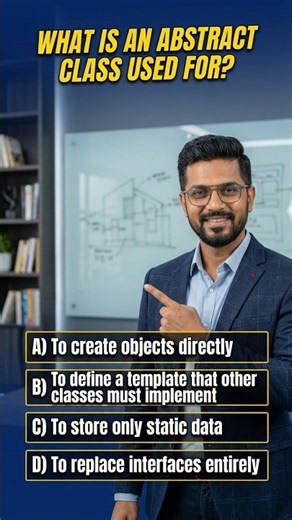 Top 100 | Software Engineering MCQs # 47 | What is an abstract class used for?