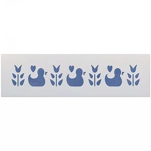 Ducky Border Stencil - 12” x 2” Children's Baby DIY Art & Craft Reusable Sturdy Flexible Painting Template 10 mil Plastic Mylar Wall Floor Tile Craft Stencils - The Artful Stencil