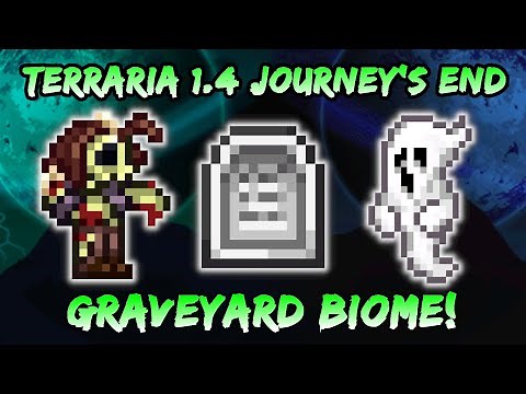 NEW Graveyard Mini Biome in Terraria Journey's End 1.4! Terraria Echo Blocks & Spectre Goggles!