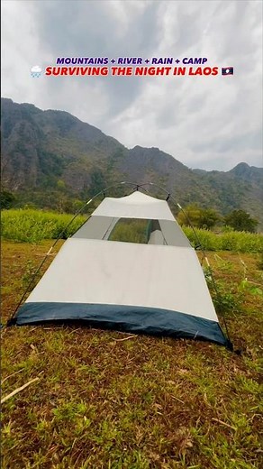 First Time Camping in Laos! 🇱🇦 | Sleeping Under the Mountains in Laos 🏔️ ‪@UttamSinghVlogs‬ #laos