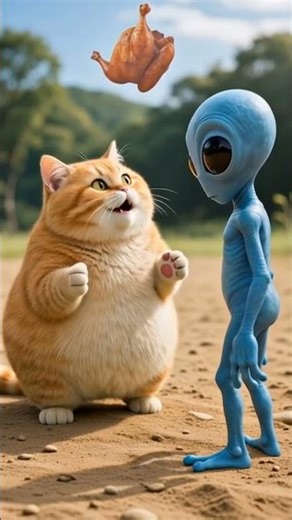 Funny cat 🐱 cheats an alien 👽 #shorts