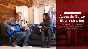 Best Choice Products 38in Beginner Acoustic Guitar Starter Kit w/ Gig Bag, Strap, Extra Strings - Dark Brown