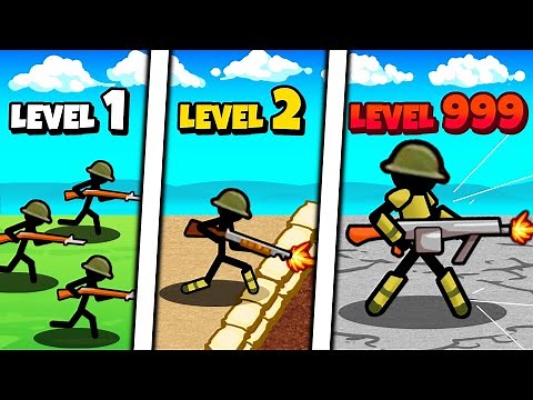 Evolving WW1 Stickmen to Invincible Levels in Stickman Trenches UPDATE