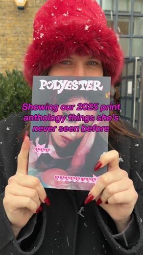 🚨 We’re down to the last 100 copies of our 2025 print anthology 🚨 330 pages of juicy interviews, gorgeous editorials, and sharp criticism 🧐 Get yours while you still can and shop the zine via the link in bio 💕🎀💋 | Polyester Zine