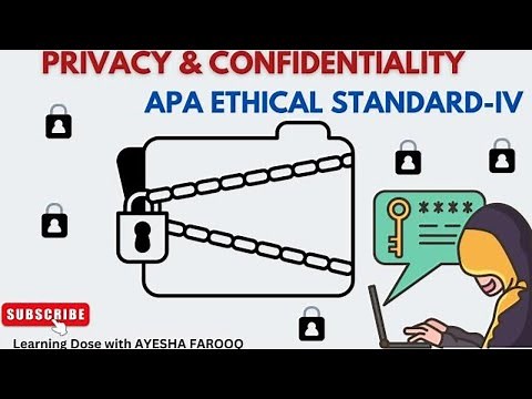 How to Maintain Privacy and Confidentiality| APA Ethical Standard IV| Ethical Issues in Psychology