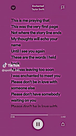 Enchanted Taylor Swift Song Lyrics