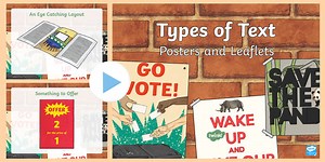 Types of Text - Posters and Leaflets PowerPoint