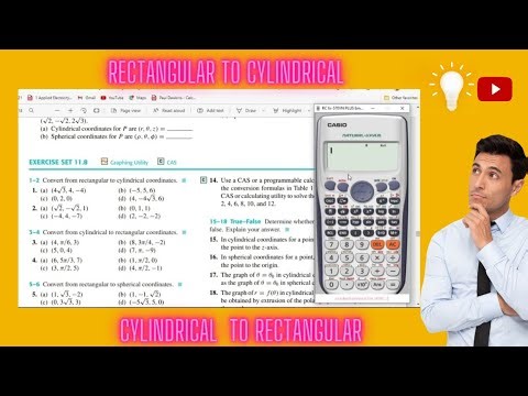 Multivariable Calculus-How to Convert Rectangular to Cylindrical Coordinates 🔀 with Casio Fx-991ES