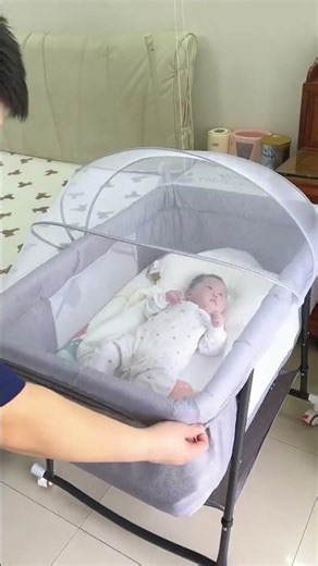 This Foldable Baby Crib Makes Travel and Storage So Much Easier#shorts #babysleep