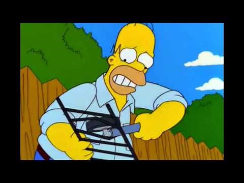 Homer builds a BBQ (turn down volume)