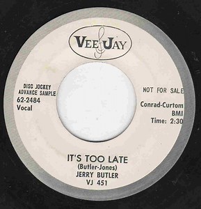 Jerry Butler - Make It Easy On Yourself / It's Too Late