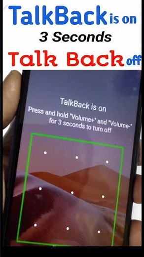 Talkback is on press and hold volume and volume for 3 seconds to turn off |Solved #shorts