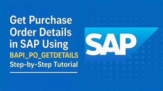 Get Purchase Order Details in SAP Using BAPI PO GETDETAILS Step by Step Tutorial #SAP #SAPABAP | sampath kumar