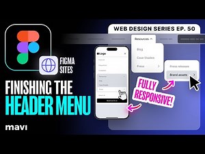 How To Make a RESPONSIVE MENU with DROPDOWNS in Figma Sites (Web Design ep. 50 • #figma #course)