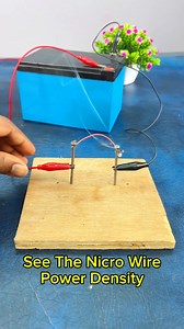 1.5M views · 12K reactions | DIY Nicrom Wire Experiment • Hit Resistance Nicrom Wire Resistance Test #shorts #experiment #battery | Creative SM | Facebook