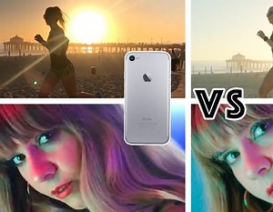Comparing an iPhone 7 camera to a $100,000 Hollywood-grade camera.