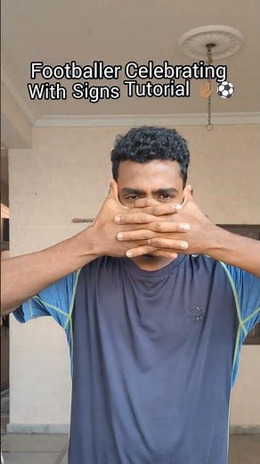 Footballer celebrating with signs tutorial ⚽ #football #soccer
