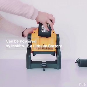 Enegitech LED Work Light Battery Powered 20W 2800LM 4000K LED Working Light Powered by Cordless Tool Battery and DC Adapter - Multiple Mount for Jobsite - Workshop - Construction Site