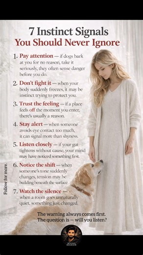 7 Instinct Signals You Should Never Ignore (They Could Save You)#Psychology#SelfAwareness#Intuition