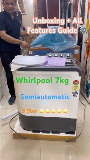 Whirlpool 7KG 5★ Semi Automatic Washing Machine 🔥 Unboxing & Full Demo #shorts #rahulkhurana