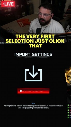 IMPORT Settings to Black Ops 7