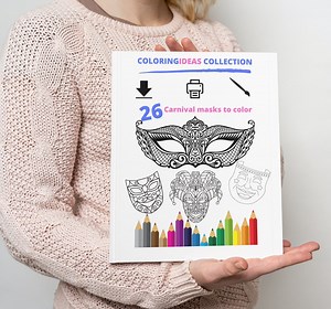 26 Carnival Mask to Color • Coloring Sheets • Instant Download • PDF - Etsy UK