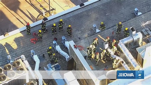 Crews respond to fire at downtown Des Moines hotel Tuesday