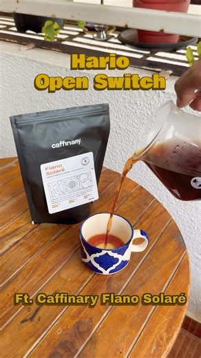 Coffee with AM | Coffee Content Creator on Instagram: "Today I’m brewing the stunning Flora Solare from @caffinary . To highlight the vibrant, solar-processed profile of these beans, I’m using the Hario Switch—but I’m keeping the switch open the entire time. 💧 This is what makes the Switch so versatile; even though it’s famous for immersion, it’s a world-class V60 dripper when left open. By using it for a pure percolation brew today, I’m getting a much cleaner, more clarified cup that lets thos