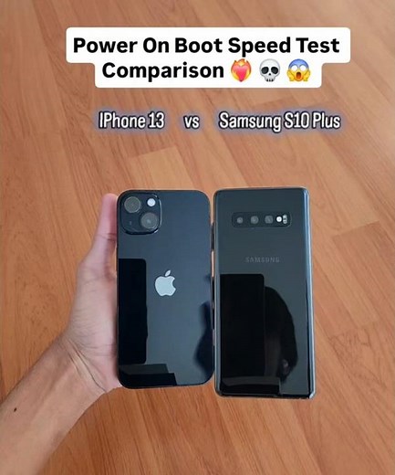 😳 iPhone 13 vs Samsung Galaxy S10 Plus | Power On Boot Speed Test Comparison⚡SHOCKING #shorts #viral