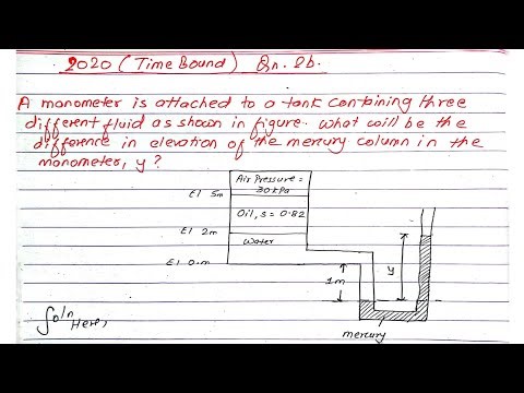 Manometer Numerical | Prashant YT| Fluid Mechanics| BE Civil Engineering|