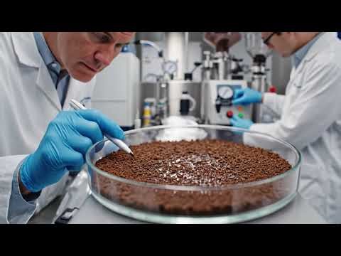 How Coffee Is Produced in a Factory.Coffee Production Process in an Industrial Factory