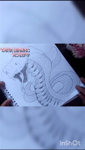 snake drawing 🐍#creativeart#satisfying