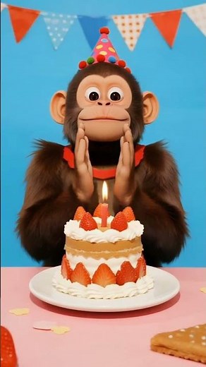 monkey clapping happily