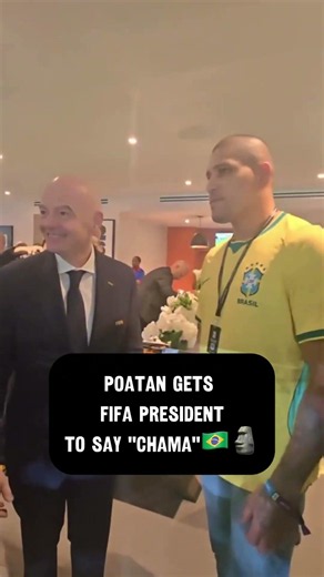Alex Pereira Has FIFA President Saying "Chama" at the World Cup 🇧🇷🗿⚽️ #ufc #worldcup