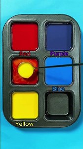 Create 3 colors from 3 colors: Red + Blue + Yellow #asmr #mix #colormixing #colors #mixing #art
