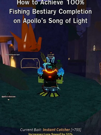 How to Achieve 100% Bestiary on Apollo’s Song of Light #roblox #fisch | roblóx