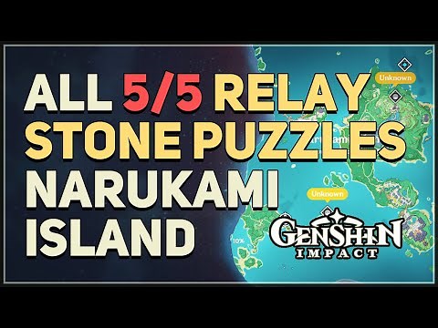 All 5 Narukami Island Relay Stone Puzzles Genshin Impact