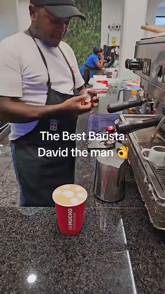 Meet David, the best Barista at TFG the rock. Its the love of what he does that stood out for me. Let your work be perfect and pleasing, that's good workmanship.🌻 #Barista #coffee #skill #tfg #loveyourjob #davido ##TheBest