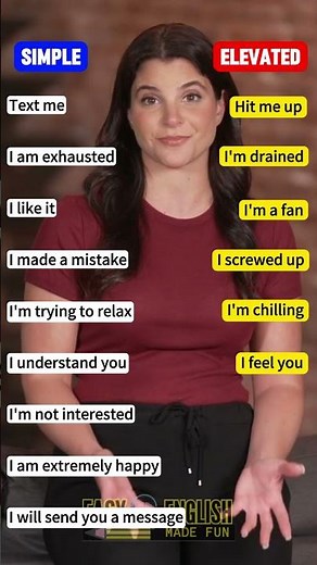 Simple vs. Elevated English Expressions #english