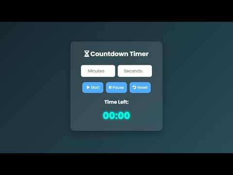Advanced Countdown Timer using HTML CSS and JavaScript
