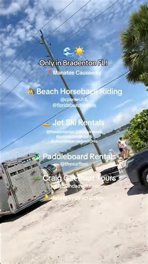 Beach Horseback Riding, Jet Skis & More at the Manatee Causeway | Bradenton FL #shorts
