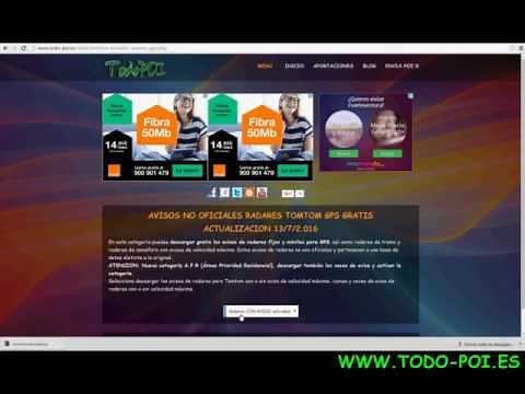 Como actualizar radares GPS Tomtom gratis desde Todo-POI