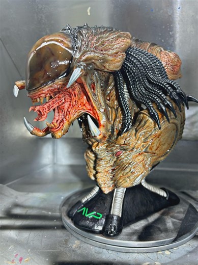 AVP Predalien Bust Statue - Alien Vs Predator Hybrid Figure - Horror Sci-fi Collectible - Hand Painted Xenomorph Sculpture - Etsy