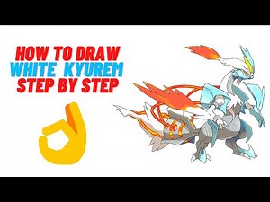 How to draw White Kyurem pokemon. Very easy. Only for you.
