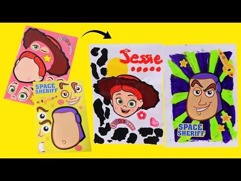 Toy Story Make a Face Stickers DIY Posters | Crafts for Kids