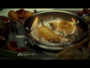 Ortolan is a small songbird that is eaten as a delicacy in France. The bird is drowned in armagnac, then cooked and consumed whole. The diner typically wears a shroud over their heads to "hide their actions from God". Listen to Mads Mikkelsen explain it, from the show Hannibal.