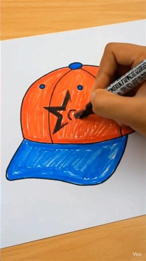 Easy Cap Drawing for Kids 🎨 |