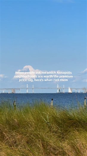 Some Annapolis neighborhoods really are worth the hype. Here are just a few I think truly earn their premium price tag and why: Bay Ridge This community feels straight out of a Nancy Meyers movie set. Surrounded by a breathtaking shoreline with sandy beaches and quiet coves, it offers a year-round vacation vibe. Neighbors gather on the beach for bonfires, relax at the waterside swim club with panoramic Chesapeake Bay views, or cheer on the kids at weekend swim meets. It’s easy to see why buyers 