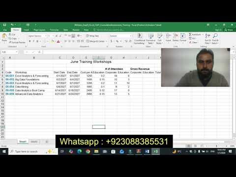 Exp25_Excel_Ch01_CumulativeAssessment_Training | Exp25 Excel Ch01 CumulativeAssessment Training