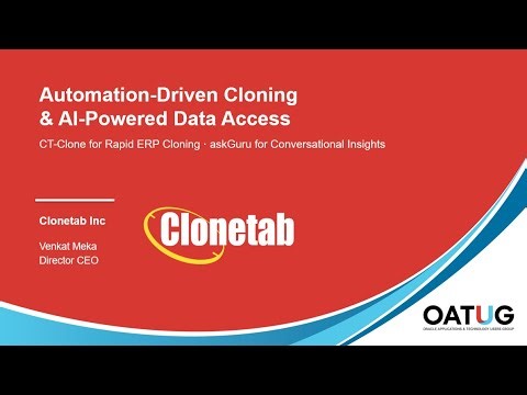 OATUG Webinar | Accelerate Cloning & Unleash AI Driven Insights for Oracle EBS